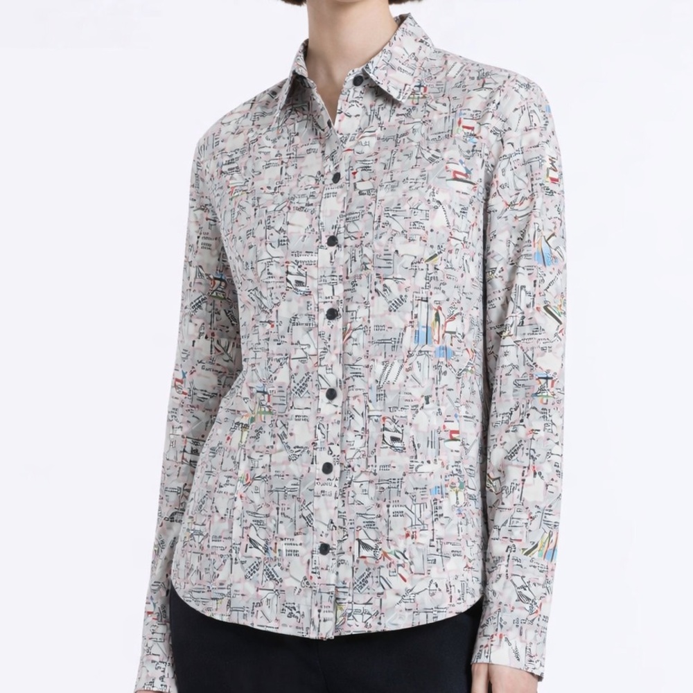 Robert Graham collared map button down shirt - image 1